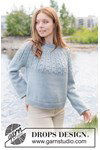 Breipatroon damestrui River Dream Sweater met ronde pas en kabelpatroon van andere kant