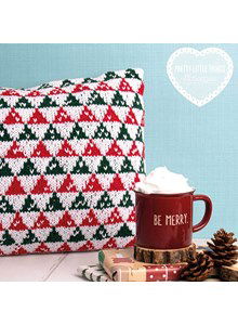 Kussen met denneboompatroon