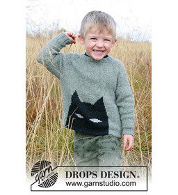 Trui voor jongens gemaakt van DROPS Sky