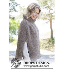 Sheltering Cloud Poncho gemaakt van Drops Brushed Alpaca Silk