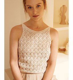 Topje met wijde hals