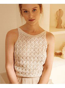 Topje met wijde hals