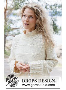 Top-down gebreide trui met reliëfpatroon en hoge col