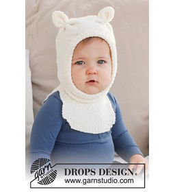 Babymuts / balaclava gemaakt van Drops Merino extra fine