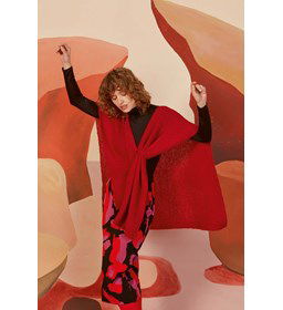 Schouderdoek gemaakt van Lang Yarns Suri Alpaca