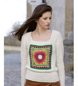 Trui met Grannysquare gemaakt van Scheepjes Softfun