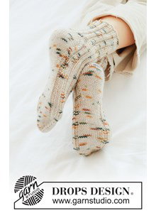 Gebreide sokken met boordsteek en ruitvormige hiel