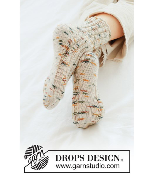 Breipatroon Gebreide sokken met boordsteek en ruitvormige hiel