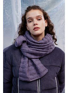 sjaal met verticaal ribbelpatroon