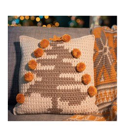 Kerstboom kussen gemaakt van Lang Yarns Amira