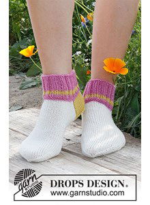 Sokken Pink Volcano met streep