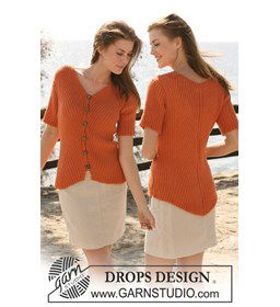 vest met korte mouwen gemaakt van Drops Alpaca