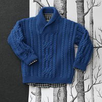 Trui voor jongens met brede halsboord