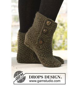 Sloffen gemaakt van Drops Snow - Eskimo