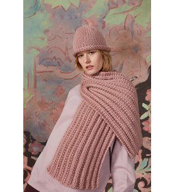 Sjaal gemaakt van Lang Yarns Wooladdicts Fire