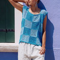 Damesshirt Laid-Back met geschulpte randen