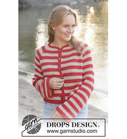Love Stripes Cardigan gemaakt van Drops Cotton Light