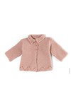 Breipatroon baby jasje met kraag van andere kant