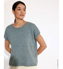 Damestrui met korte mouwen gemaakt van Lana Grossa Diversa