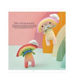 Element Heads Rainbow Head gemaakt van DMC borduurgaren