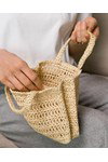 Haakpatroon paperbag tasje van andere kant