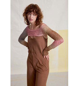 Topje met lange mouwen gemaakt van Lang Yarns Paradise