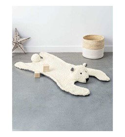 Vloerkleed IJsbeer Percy gemaakt van Phildar Phil Rapido