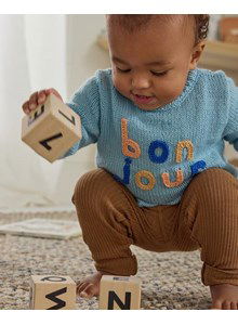 Babytruitje met tekst Bon Jour