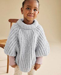 haakpatroon poncho-met-korte-mouwen