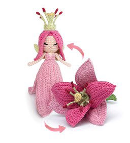 Omkeerbare Leliefee gemaakt van Scheepjes Catona 25 en 10 gram