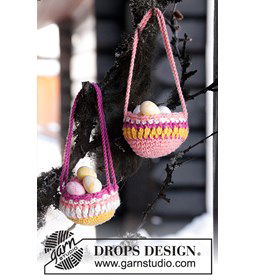 Paasmandje gemaakt van Drops Safran