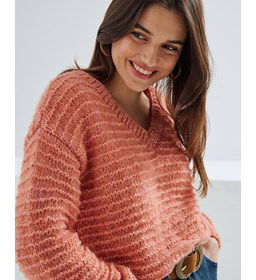 Eenvoudig te breien damestrui gemaakt van Phildar Phil Givre