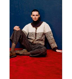 Vest met gehaakte rand gemaakt van Lang Yarns Baby Lama