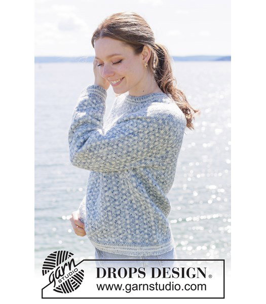 Breipatroon damestrui met IJslands patroon Blueberry Biscuit Sweater