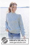 Breipatroon damestrui met IJslands patroon Blueberry Biscuit Sweater van andere kant