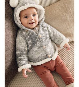 Jasje met donsrand gemaakt van Phildar Phil Douce