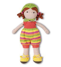 Meisjes pop in korte broek gemaakt van ogen