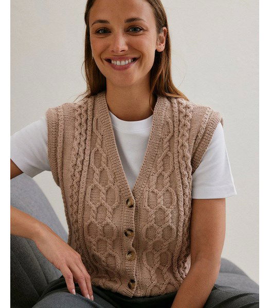 Breipatroon Mouwloos vest