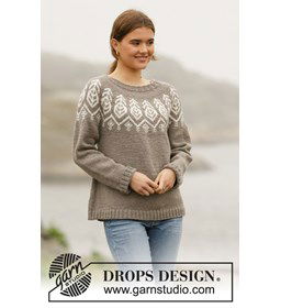 Dames trui gemaakt van Drops Merino extra fine