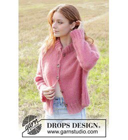 Aardbeienmist Vest gemaakt van Drops Kid Silk