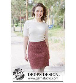 Rok Autumn Wink Skirt gemaakt van Drops Lima