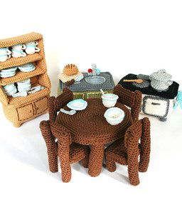 Keuken gemaakt van Scheepjes Catona 50 - 100 gram