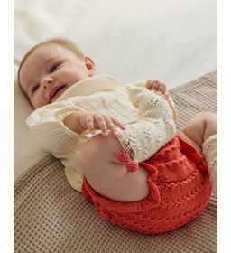 Pofbroekje met gerimpelde rand gemaakt van Elastiek - band