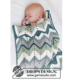 Green Spring Blanket gemaakt van Drops Merino extra fine