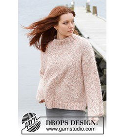Damstrui van bouclé garen gemaakt van DROPS Alpaca Boucle