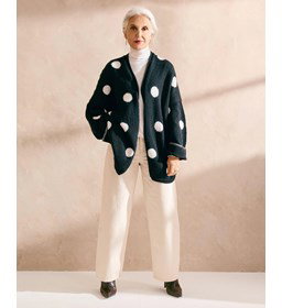 vest met dots gemaakt van Handwerk accesoires