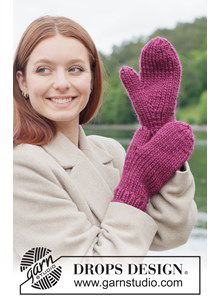 Dikke gebreide wanten | Patroon met DROPS Snow