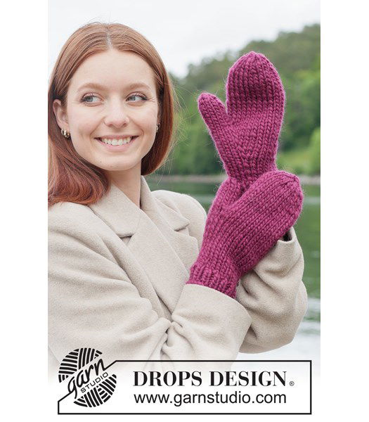Breipatroon Dikke gebreide wanten | Patroon met DROPS Snow