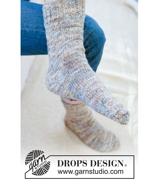 Breipatroon Warme wollen herensokken met ruitvormige hiel breien