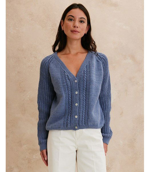 Breipatroon Damesvest in verschillende steekpatronen